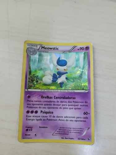 Meowstic 43/106 metálica Pokémon card Carta 