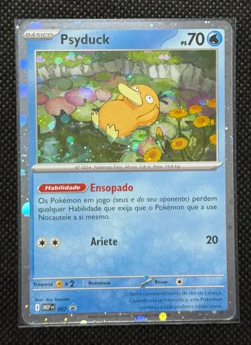 Carta Pokémon Psyduck PROMO 007 Megaevolução