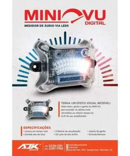 Medidor de áudio para som automotivo AJK