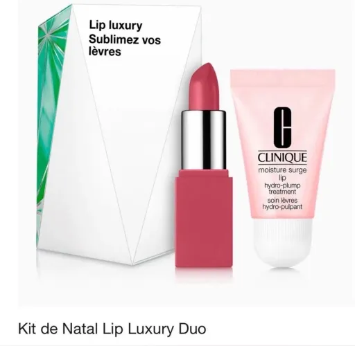 kit lip luxury duo baton e hidratante labial clinique novo