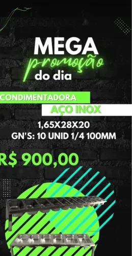 Condimentadora Aço Inox - Promoção do Dia!