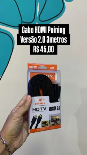 Cabo HDMI Peining / Versão 2.0 / 3 metros / R$ 45,00 | Novo | Loja Física