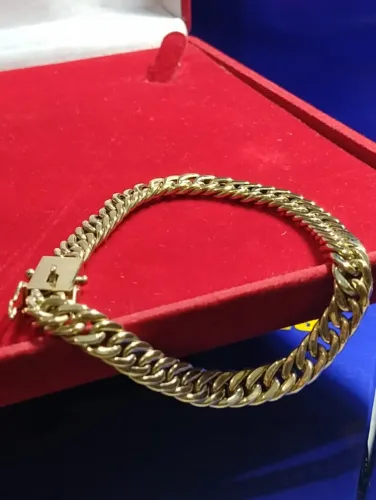 Pulseira Ouro 18 Kilates 12.40 Gramas 6 mm 21 Cm Oca                                      