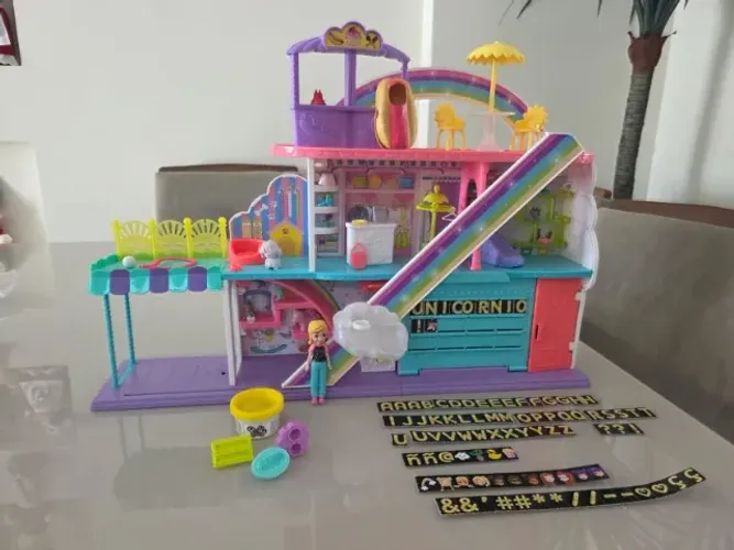 Polly Pocket Playset Shopping Doces Surpresas Multicolorido