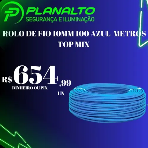 Rolo de fio 10MM 100 metros azul top mix