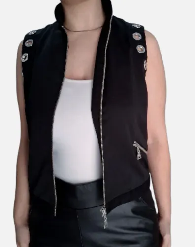 Colete preto com ilhos fillity 