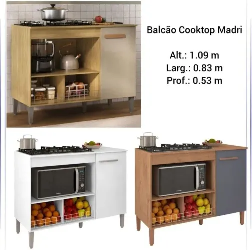 Fogão Cooktop 5 COM BALCÃO DIRETO DA FÁBRICA 