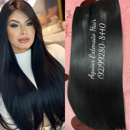 Mega Hair Preto - Aguiar Extensão Hair