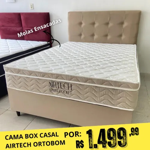 Cama Box Casal Molas Ensacadas Oferta Limitada