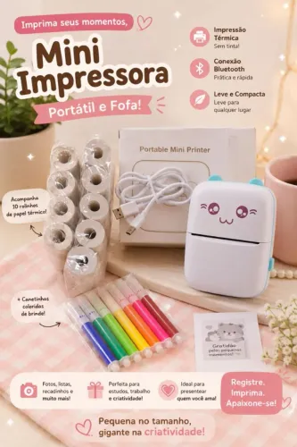 mini impressora térmica portátil