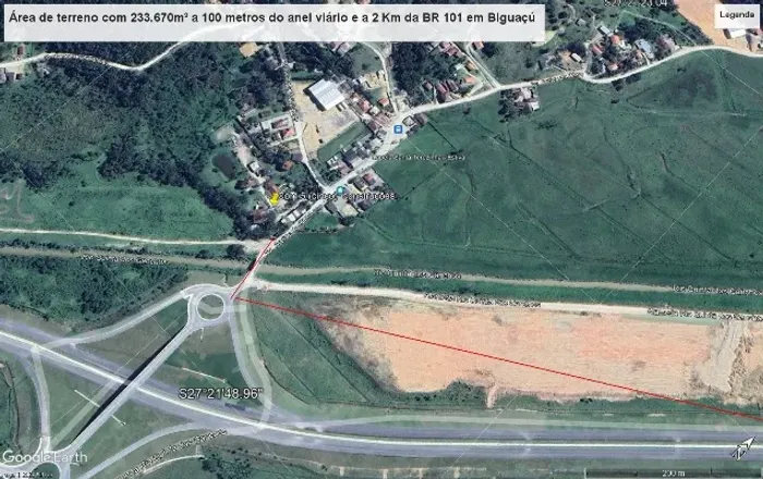 Área de terreno de 233.670m² com 5 construções a 100 metros do anel viário e a 2 Km da BR