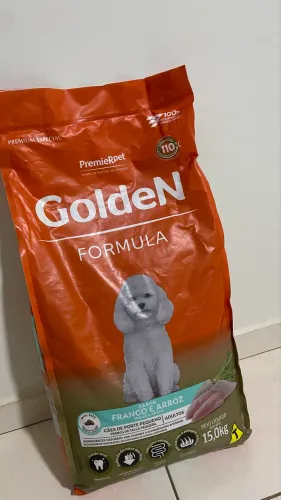 Ração Golden Fórmula Mini Bits para Cães Adultos de Pequeno Porte Sabor Carne e Arroz 15kg