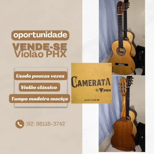 Violão PHX - Tampo Maciço 