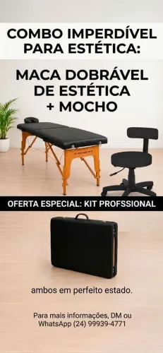 Combo maca dobrável e mocho