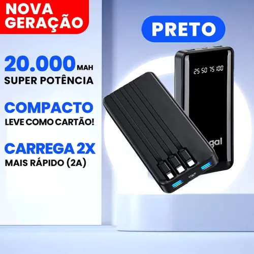 Carregador Portátil Power Bank 20.000 mah 