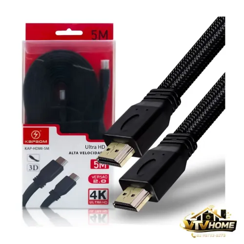 Cabo HDMI Alta Qualidade 5 Metros + Entrega Grátis 