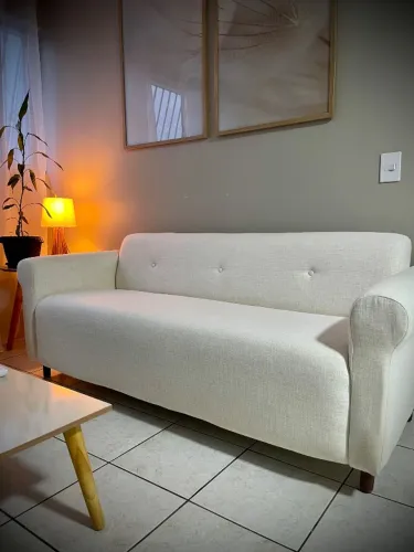 Sofá 3 Lugares Teo Tok Stok - Linho Semi Novo
