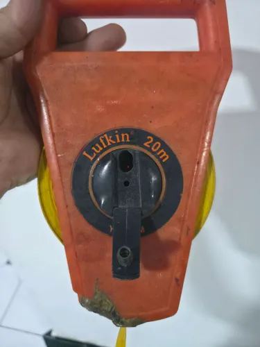 Trena Fita Métrica 20 Metros De Enrolar Tipo Manivela Profissional