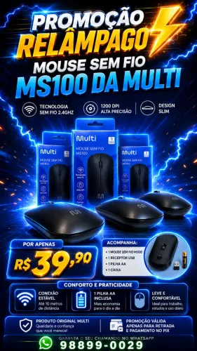 MOUSE SEM FIO - QUEIMA DE ESTOQUE