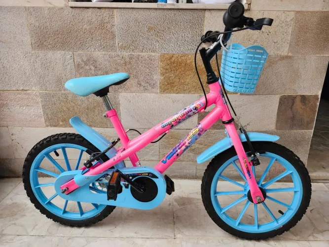 Bicicleta Infantil Aro 16 Rosa Neon