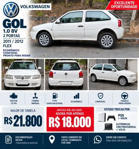 Volkswagen Gol Geração IV Trend 1.0 8V MI Total Flex Mec. 2P 2012