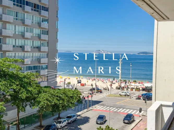 Leblon, Apartamento com vista linda para o mar, 140 m2, 4 quartos e 1 vaga para locação no
