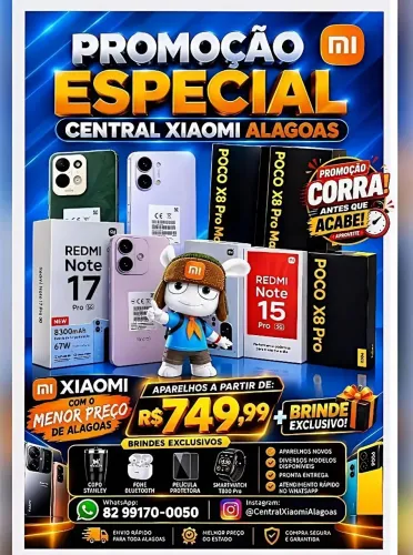 Xiaomi Poco X8 Pro Max, Poco X7 Pro, Redmi 15C e Diversos modelos disponíveis 