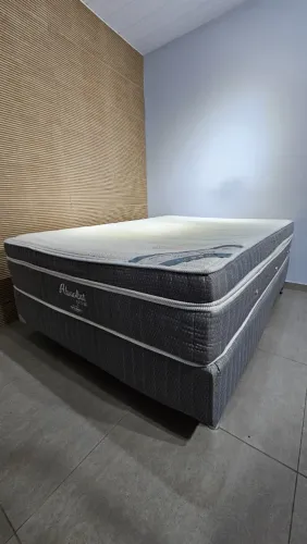 Cama Box + Colchão Ortobom Absolut Spring Casal