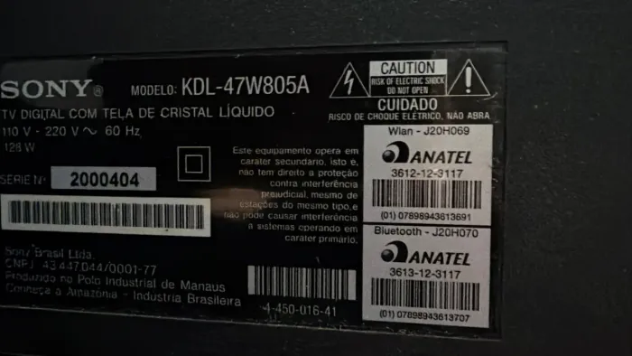 TV Sony Bravia 47 - peças