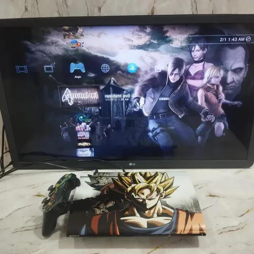 PS3 500GB DESBLOQUEADO COM VÁRIOS JOGOS INSTALADOS NA MEMÓRIA 
