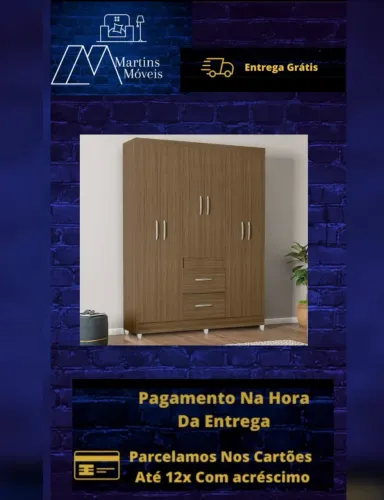 GRANDE PROMOÇÃO*GUARDA ROUPA 6 PORTAS ENTREGA GRÁTIS ACEITA CARTÃO