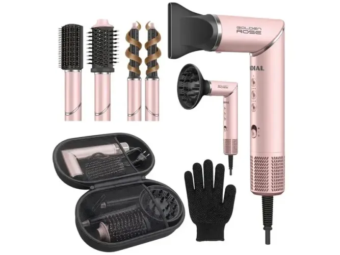 SECADOR MULTIFUNCIONAL MONDIAL 5 EM 1 - ROSÉ - 1500W