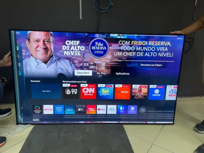 Tv 75% samsung tela quebrada