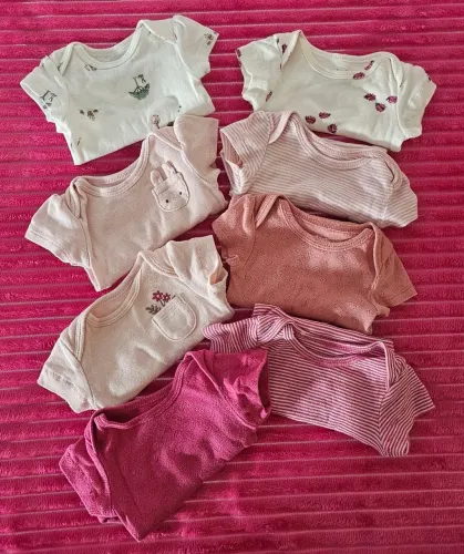Kit com 8 Bodies Carter's RN - Menina