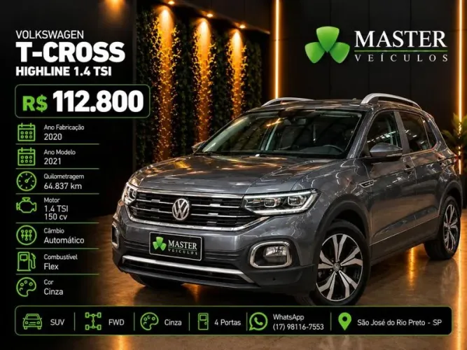Volkswagen T-Cross 1.0 TSI Flex 12V 5P Aut. 2021