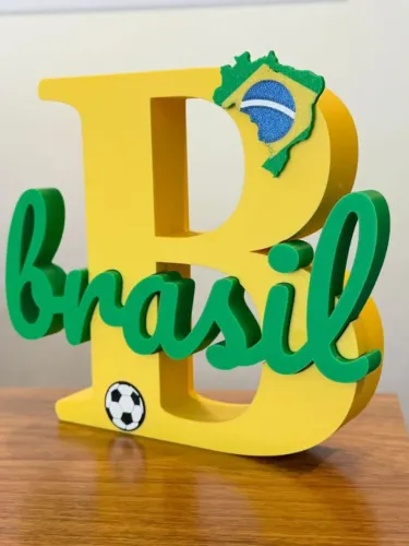 Placa do Brasil para a copa- letra personalizada
