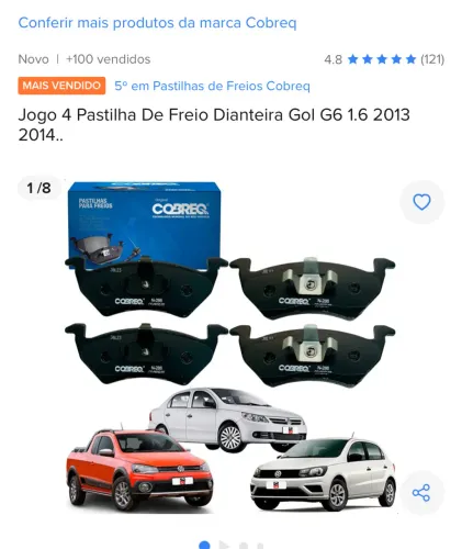 Jogo pastilhas de freio