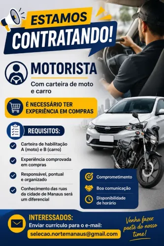 Vaga para motorista 