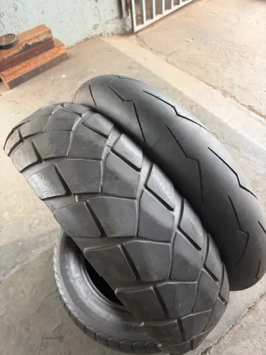 Jogo pneus moto alta cilindrada 