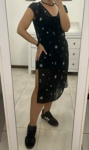 Blusa túnica com transparência