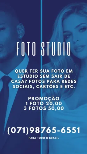 Foto em Estúdio sem sair de casa