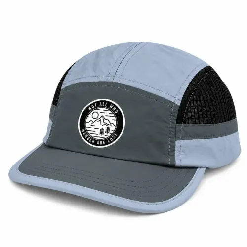 Boné Esportivo Unissex Five Panel Aba Reta com Tela Respirável Ajustável