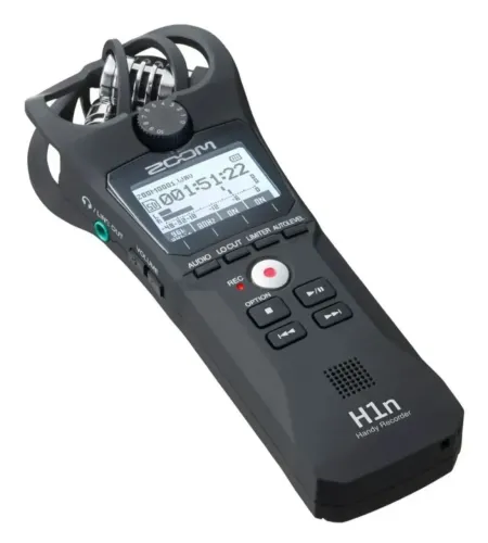 Gravador Digital De Áudio Zoom H1n Handy Recorder Black