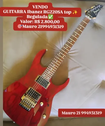 Guitarra Ibanez RG320 raridade top. Toda revisada e regulada. Guitarra série antiga. Top