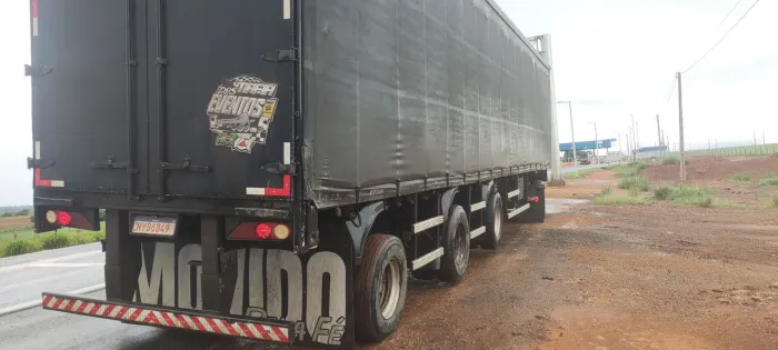 Carreta sider vandeleia 28 paletes trabalhando 