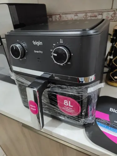 Air Fryer Fritadeira Elétrica GranFry Elgin 8 Litros Preto