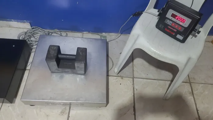 Balança plataforma 300kg balmak inox
