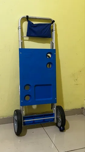 CARRINHO DE COOLER DE PRAIA QUE VIRA MESA