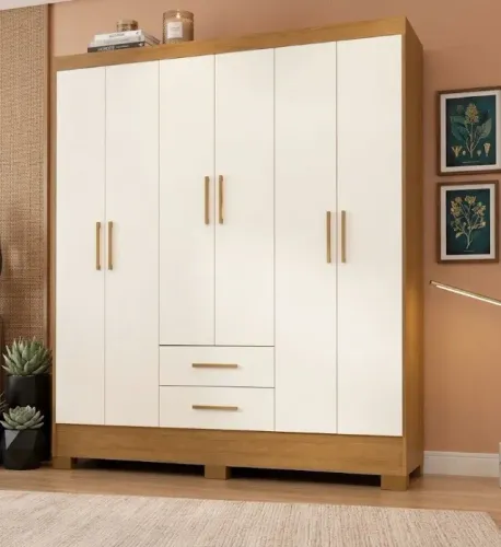 Guarda roupa 6 portas batentes