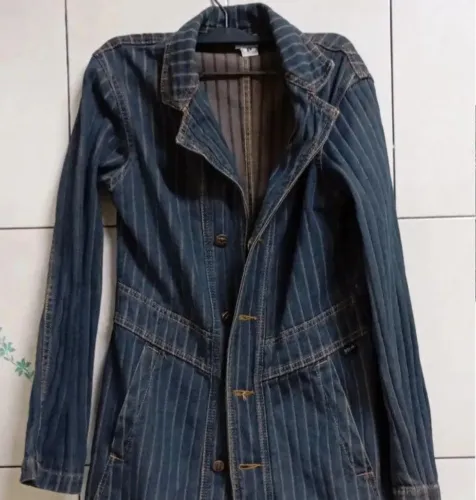 Sobretudo feminino jeans